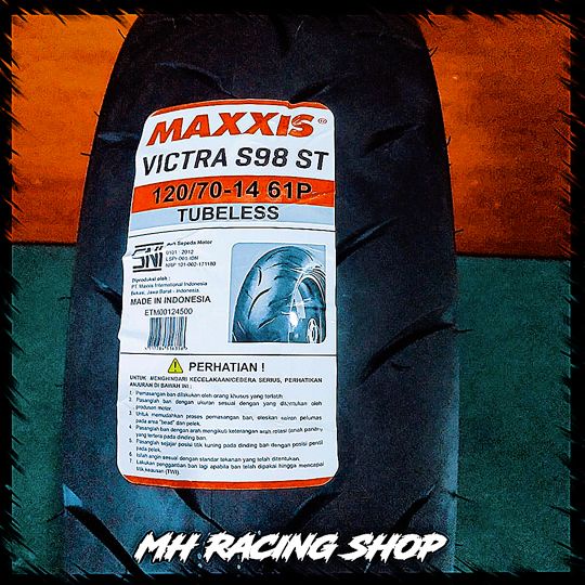 BAN MAXXIS 120-70-14 VICTRA S98 ST TUBELES BAN LUAR MAXXIS VICTRA 120 70 14 S98 ST TUBELES