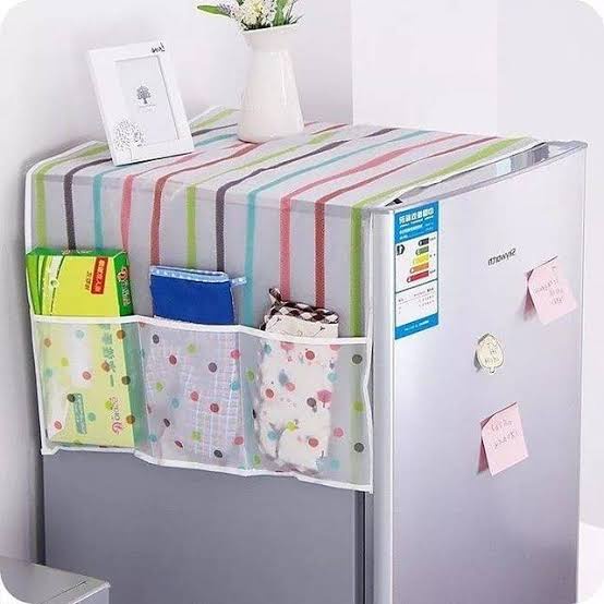 TAPLAK KULKAS PENUTUP KULKAS STORAGE POUCH DEKORASI RUMAH