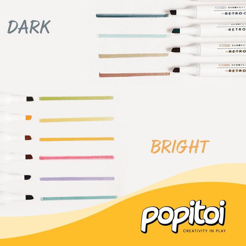 

SALE✅Retro Morandi Highlighter Marker (Set of 6)|KD5