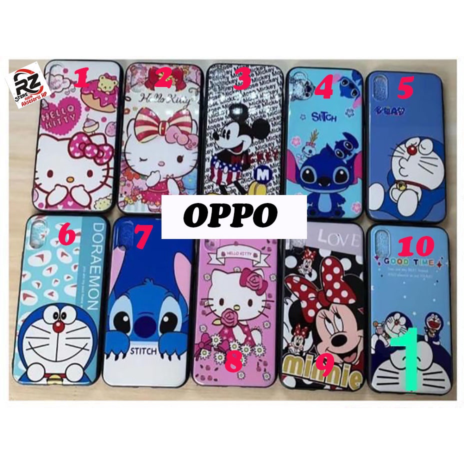 Fuze Case Karakter OPPO A1K A3S A5 A52 A92  HARD CASE SILIKON LUCU CASING