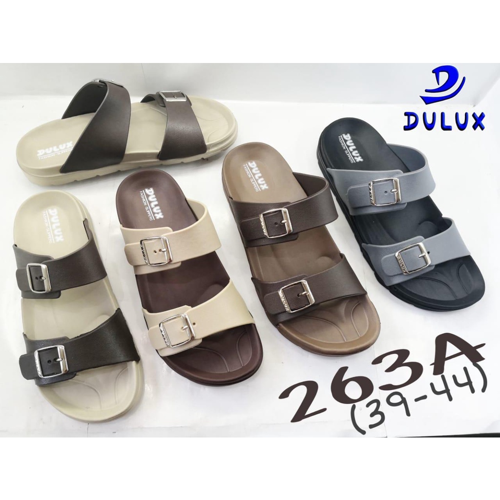 DULUX 263A SANDAL KARET SANDAL KASUAL SLIDE HARIAN