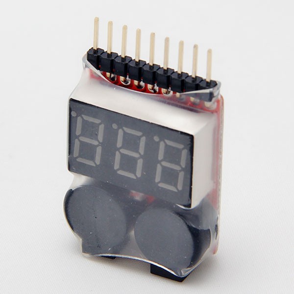 1-8S Lipo Battery Tester Low Voltage Checker Buzzer Alarm Baru