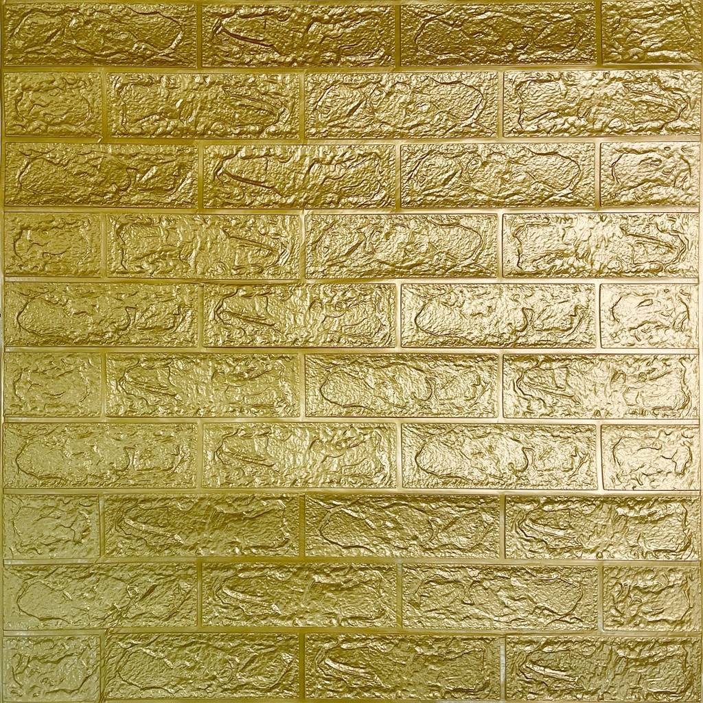 (COD) Wallfoam Stiker / Wallpaper Sticker Dinding 3D Motif BATA Premium High Quality TERMURAH!!!-gold