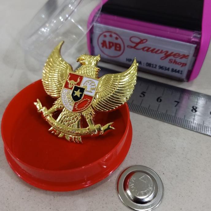 Pin Garuda Kuningan Cor Pin Burung Garuda Cor 5cm Magnet plus Box