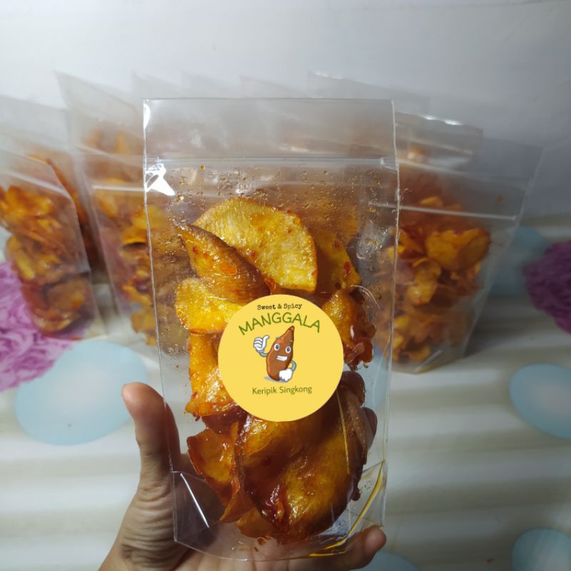 

[MIN 5 PCS] KERIPIK SINGKONG PEDAS MANIS / KERIPIK SANJAY 75GRAM HOMEMADE