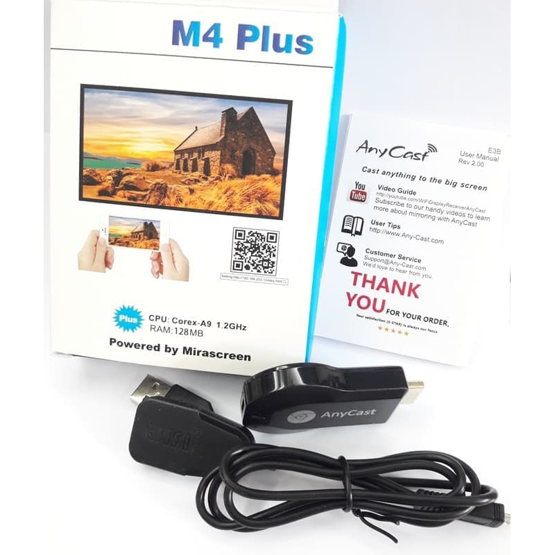 AnyCast M4 Plus Wirelless Display Dongle (Connect Gadget To Your Tv)