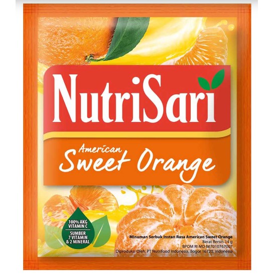 

Nutrisari Sweet Orange 10 sachet / Serbuk Nutrisari Jeruk Manis