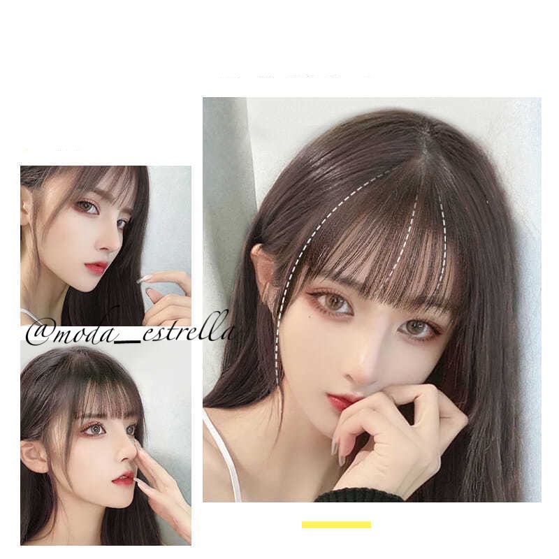 poni tipis korea TIDAK MENGKILAP / Poni PREMIUM GRADE A kualitas IMPORT/ PONI RATA JAMBANG PANJANG / FAKE HAIR / PONI KOREAN BANG / PONI PALSU / poni rata korea / PONI fake bang clip / fake hair / hairclip / poni palsu / PONI DEPAN RATA TIPIS