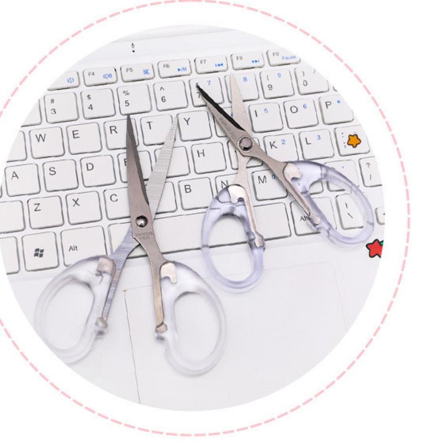 

[ORIGINAL]TOPER Gunting Kertas Transparan Putih Bening Estetik Aesthetic ATK Scissors