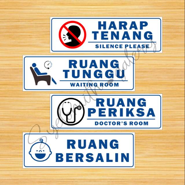 

STIKER KLINIK / STICKER KLINIK / STIKER RUANG TUNGGU / STIKER HARAP TENANG