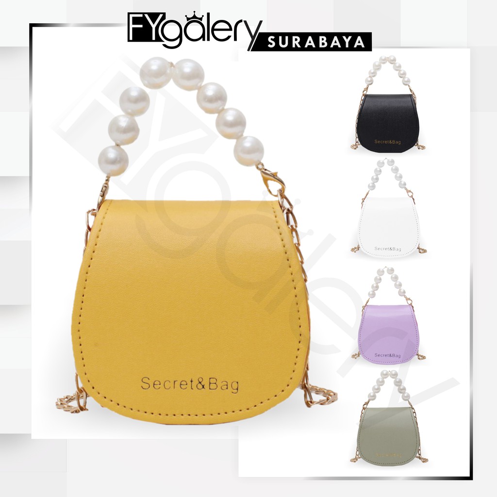 FYGALERYSURABAYA FYG1431 Tas Mutiara Mini Perempuan Korean Style Fashion Wanita Woman Shoulderbag