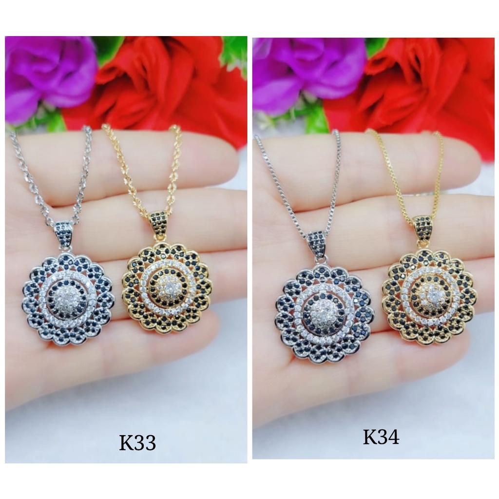 Kalung xupung mata full lapis emas perhiasan fashion K33,34