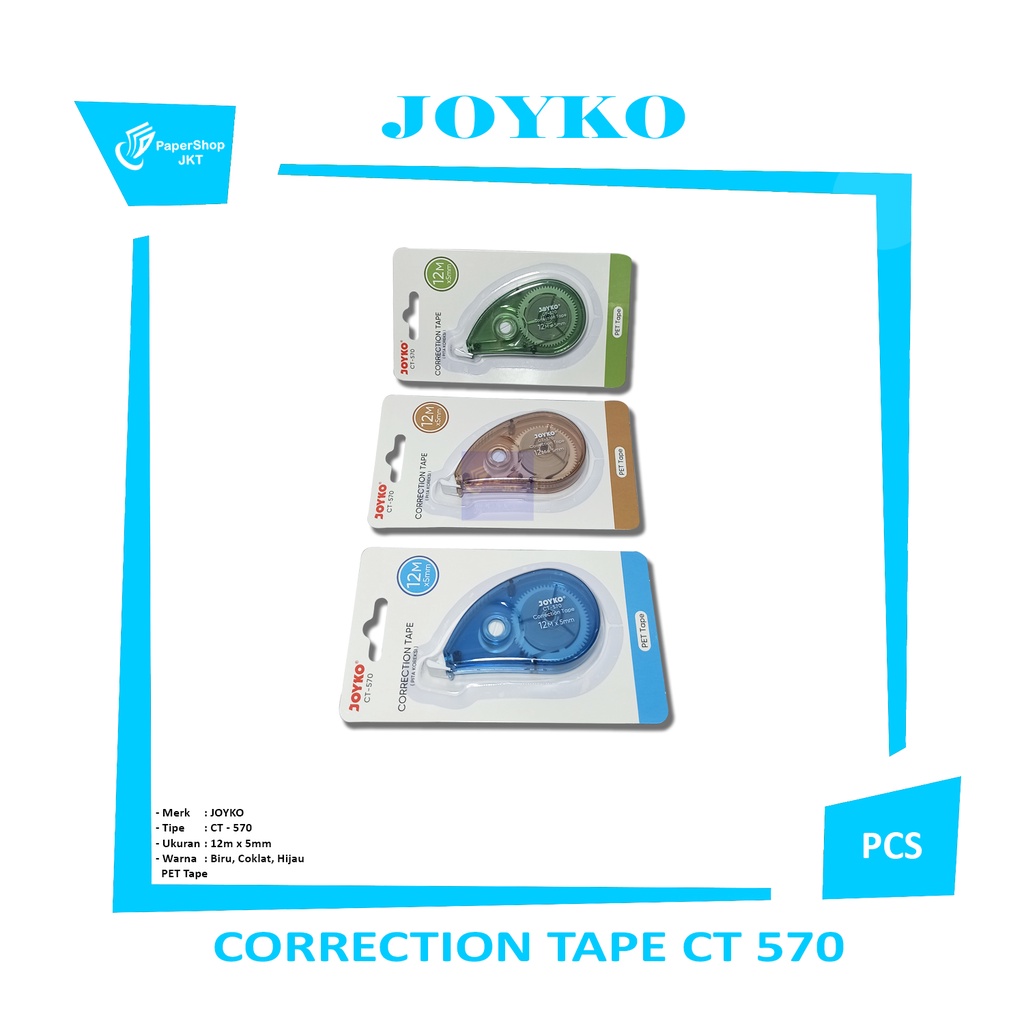 

Joyko - Correction Tape Pita Koreksi CT - 570 - Pcs