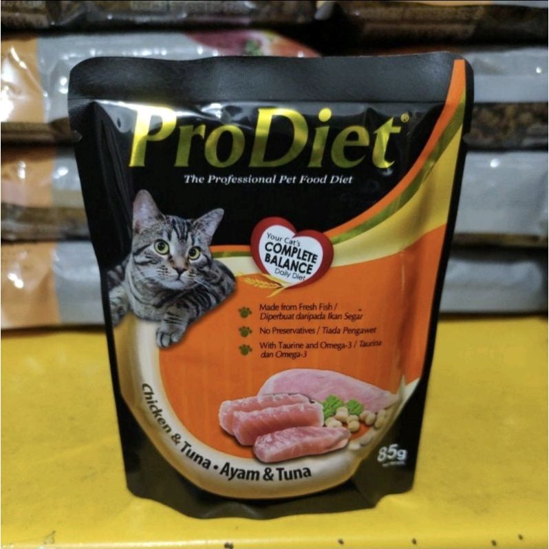 Prodiet pro diet cat pouch sachet 85gr makanan kucing basah