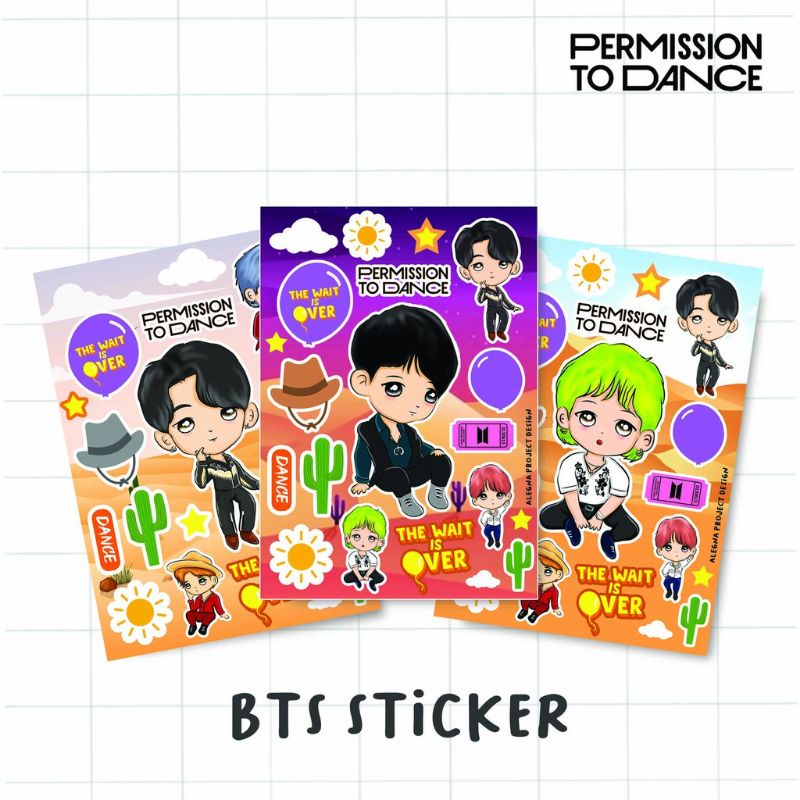 

Sticker BTS Chibi ukuran A6 (no cut)