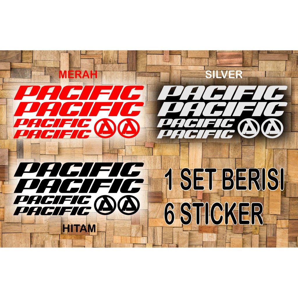 Cutting Sticker Sepeda Pacific, Stiker Pacific