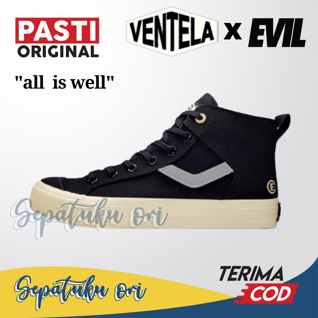 Ventela x Evil All is Well High Black Natural Original | Ventela Papa Gading