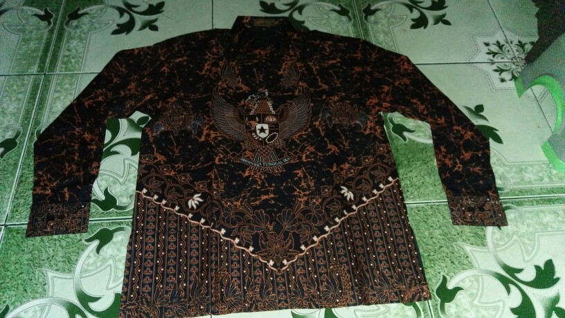 Garuda Batik Lengan Panjang Pendek Full Furing Katun Halus Sragenan Hq Size M-xl Batik Solo Sm Batik