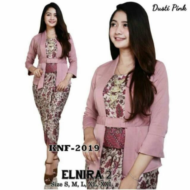 Setelan Kebaya Combi / Kebaya Motif / Kebaya Elnira Aneka Pilihan Warna.