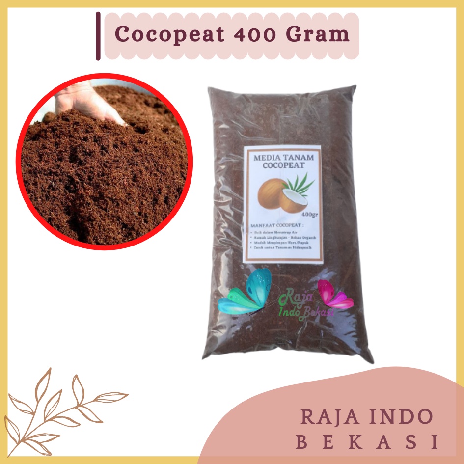 Rajaindobekasi Media Tanam Cocopeat Organik Hidroponik 400gr Media Tanaman Serbuk Sabut Kelapa Halus Belum Fermentasi Cocopeat Bukan 1 Kg 1 Karung Reptil Hamster Blok