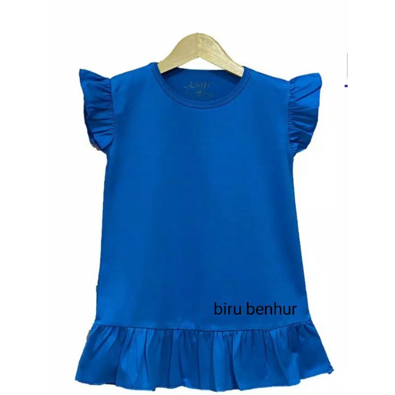 Dress ruffle pelangi anak 2-8 tahun