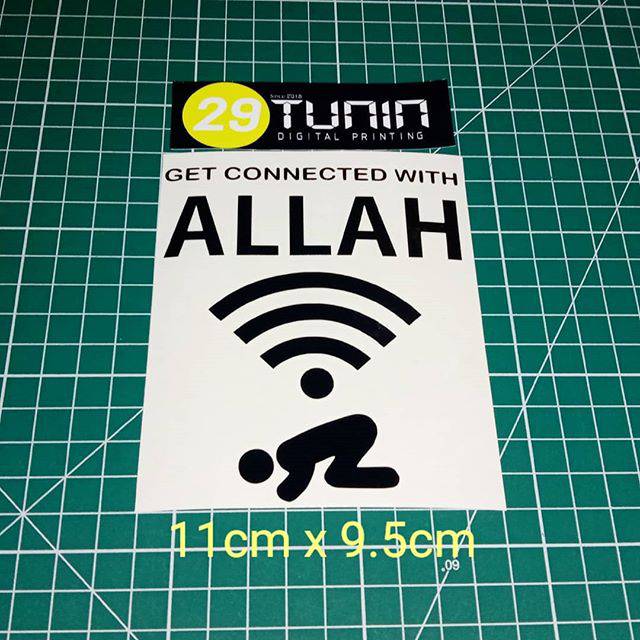 

Cutting Sticker Stiker Muslim Get Connected With Allah