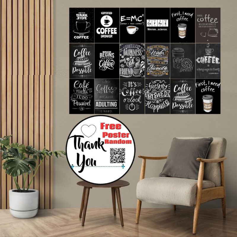 Murah Poster dinding aesthetic Kamar Cowok Distro  Coffie aesthetic wall collage wall art wall decor