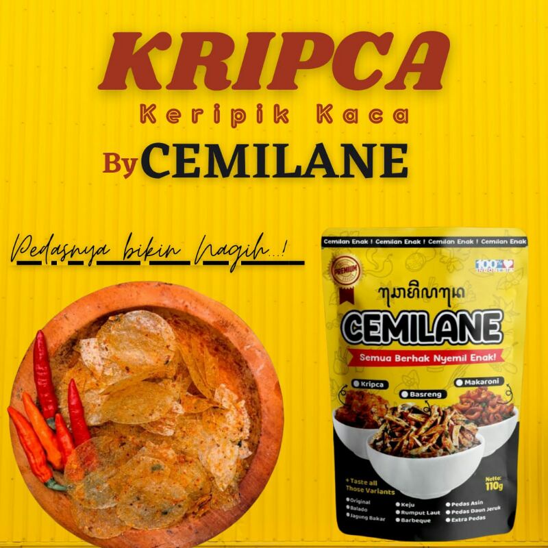 

Kripca Keripik Kaca Banyak Varian Rasa 110gram dari CEMILANE INDONESIA (SINGKONG ASLI)