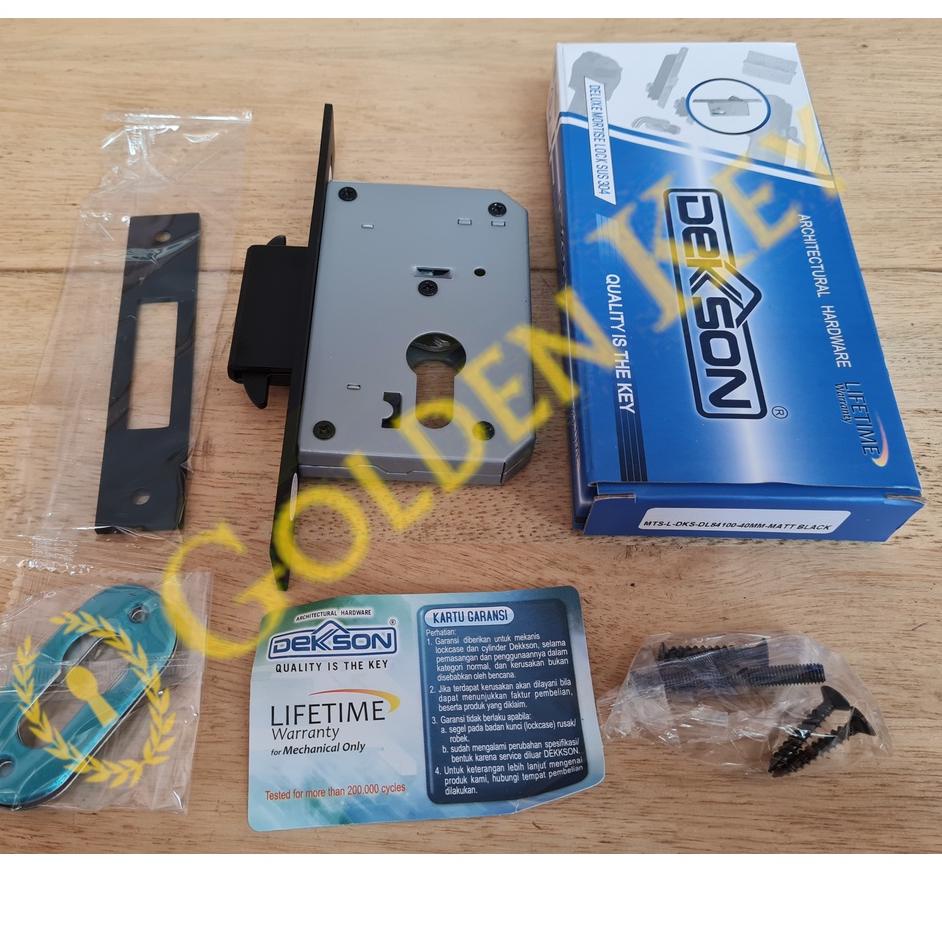 Pusat Pembelian Mortise Lock Lockcase Sliding Dekkson Dekson 84100 Body Bodi Kunci Pintu Kayu Hitam 