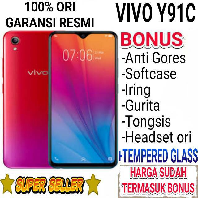 VIVO Y91C Y91 C 2/32 RAM 2GB ROM 32GB GARANSI RESMI