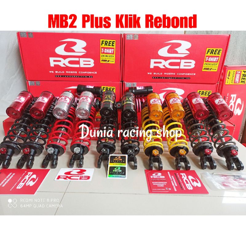 Shock Tabung RCB MB2 Plus MB2+ Black Series Nmax old Nmax New Aerox 155 New Aerox Connected Aerox Old PCX ADV 150 305MM 330MM Original RCB