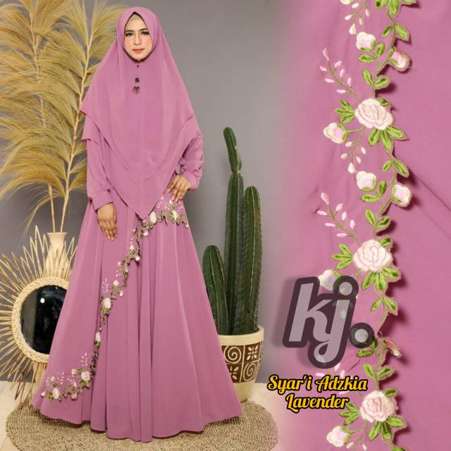 GAMIS SYARI ADZKIA / SET SYARI CERUTY BABYDOLL ORIGINAL