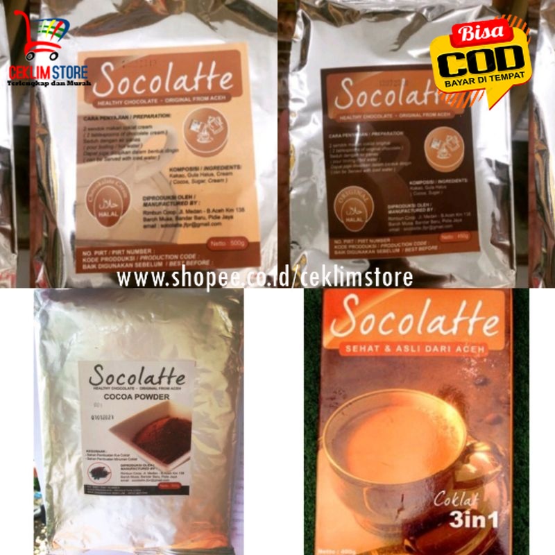 

Cokelat Original | Cokelat Creamer | Cokelat 3In1 | Cocoa Powder Socolatte Aceh 400-500 Gr
