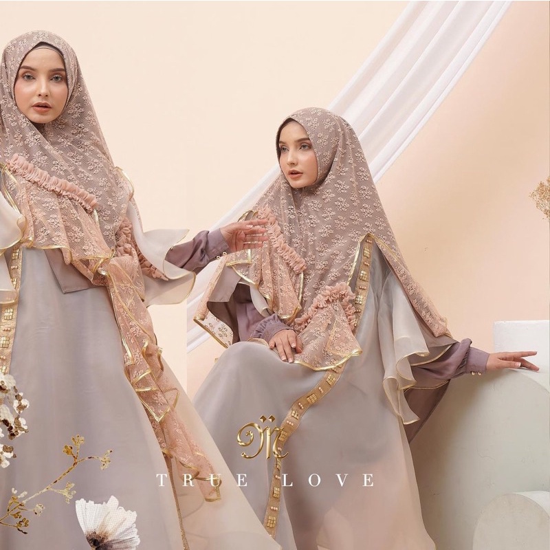 MAGDARA - TRUE LOVE - KHIMAR - SET GAMIS WITH OUTER