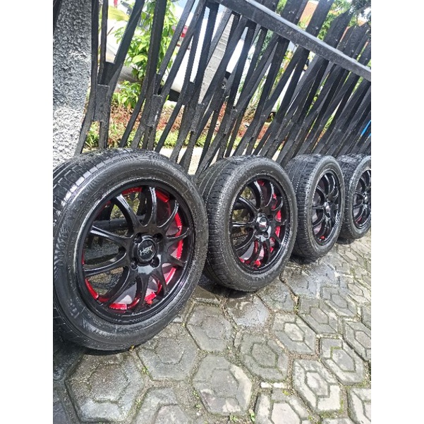 4 velg R15 pcd 100+Ban 185/65 sirion