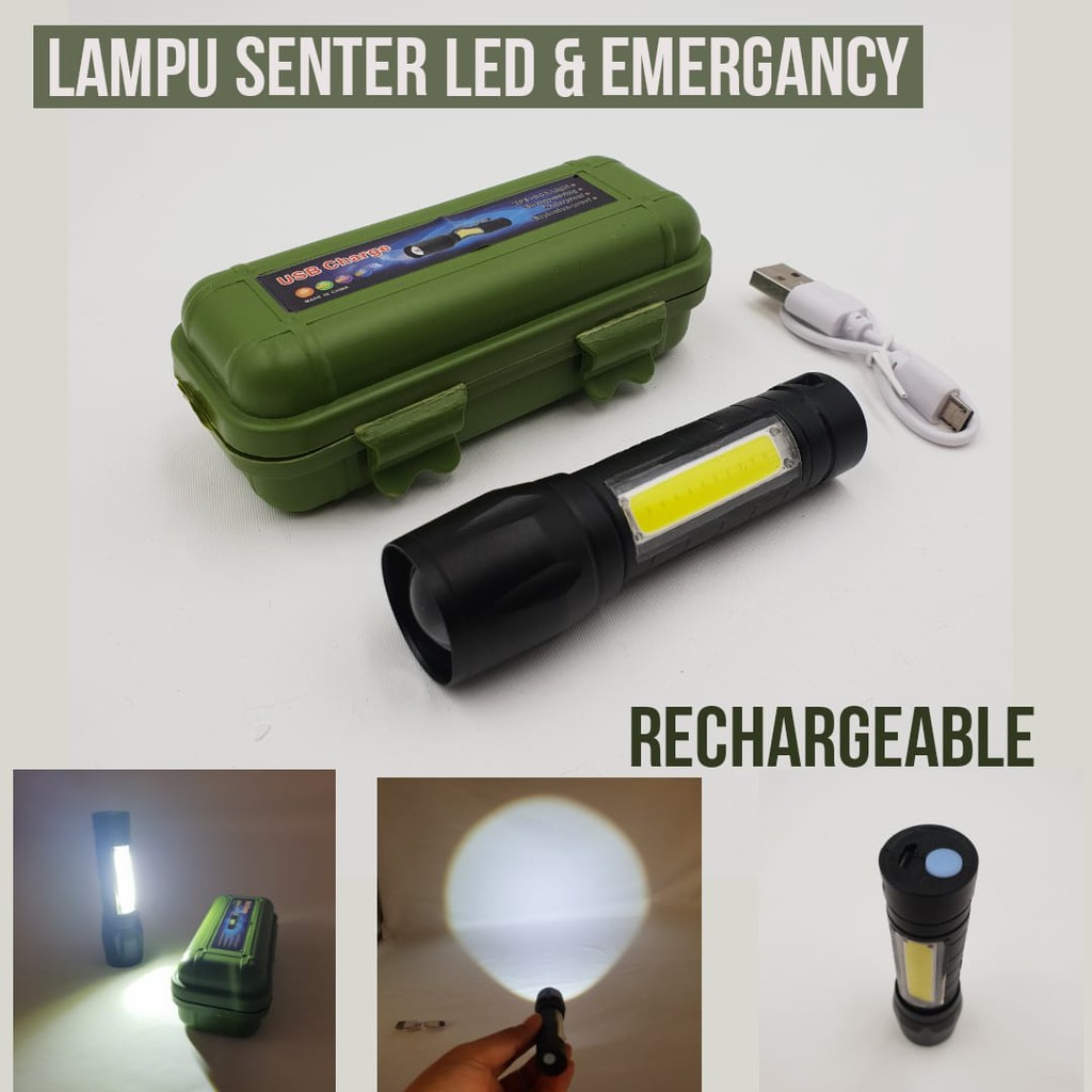 BestSeller!! Lampu Senter Led &amp; Emergency/Lampu Senter 3In1/ Lampu Stobo, Senter &amp; Emergency/ Lampu