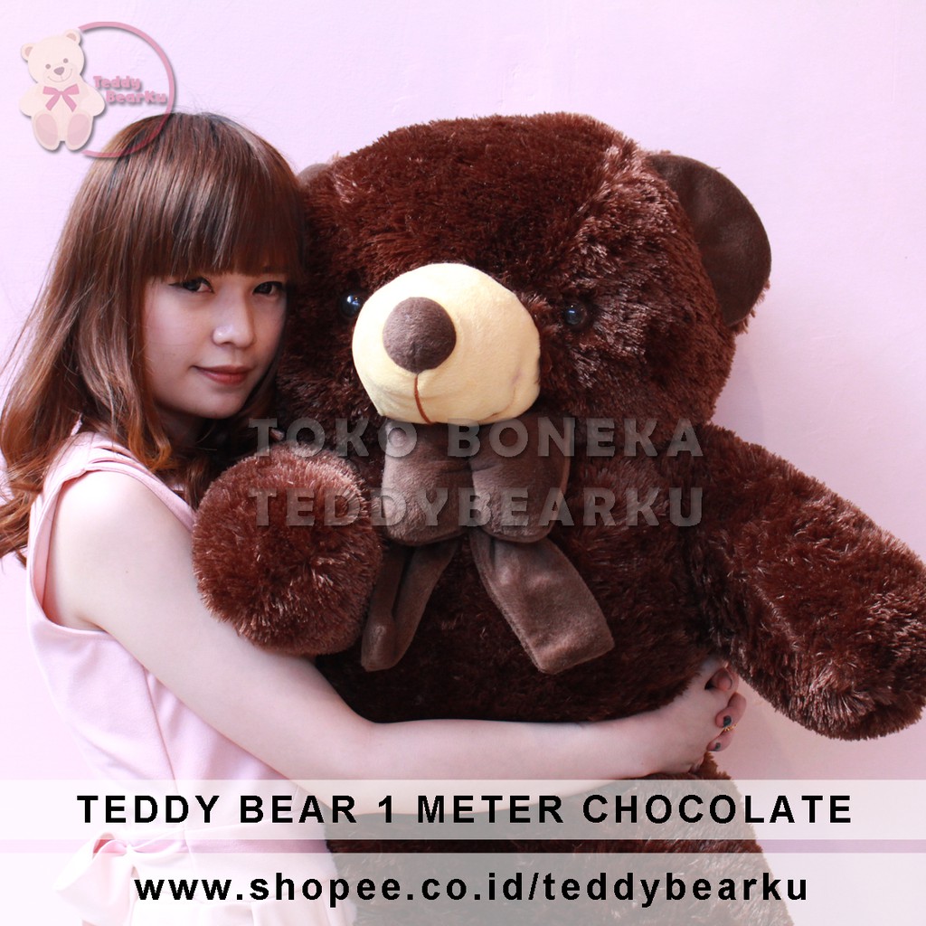 TEDDY BEAR JUMBO 1 METER CHOCOLATE [TB1CH]