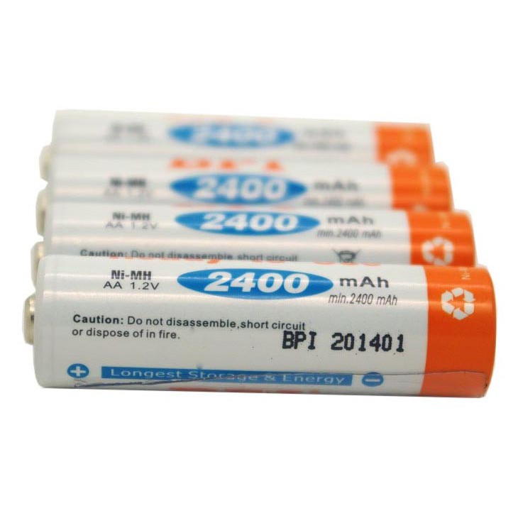 Enelong BPI Ni-MH AA/AAA Battery 2400mAh/2700mAh/2100mAh/900mAh 4 PCS - White