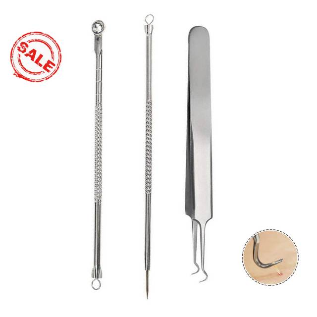 Alat pencet komedo pinset extractor isi 3 pin