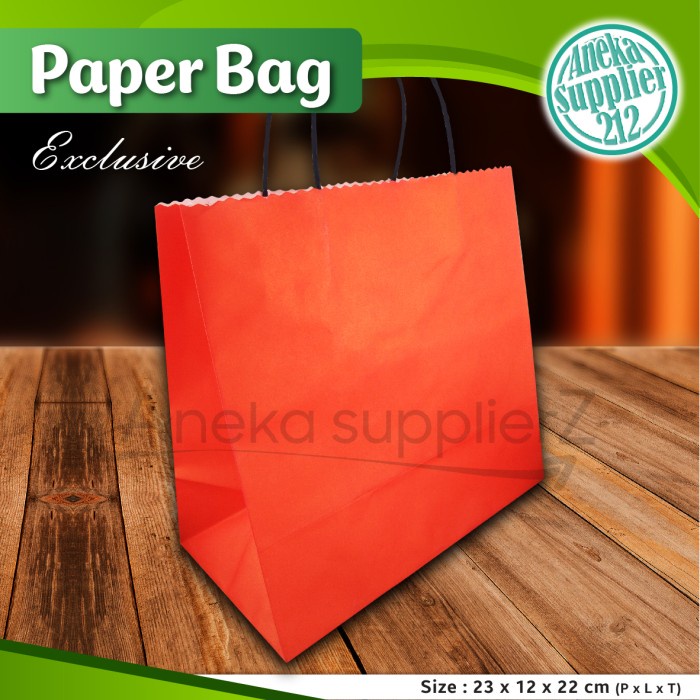 

Paper Bag Polos - Paper Bag 23x12x22 cm - MERAH (20 pcs)