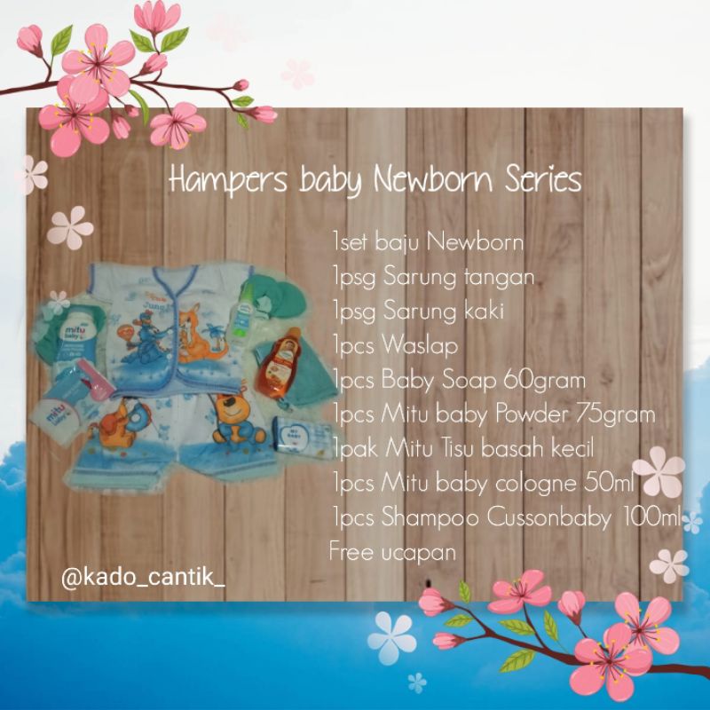 Hampers baby kado bayi murah kado lahiran bayi box (UPLODE ULANG)-Newborn Series biru