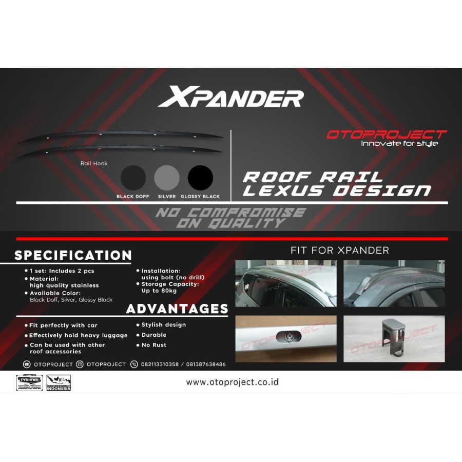 roof rail xpander model lexus