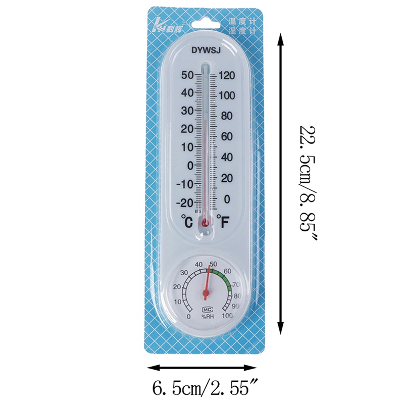 Termometer Higrometer Analog Model Tempel Dinding