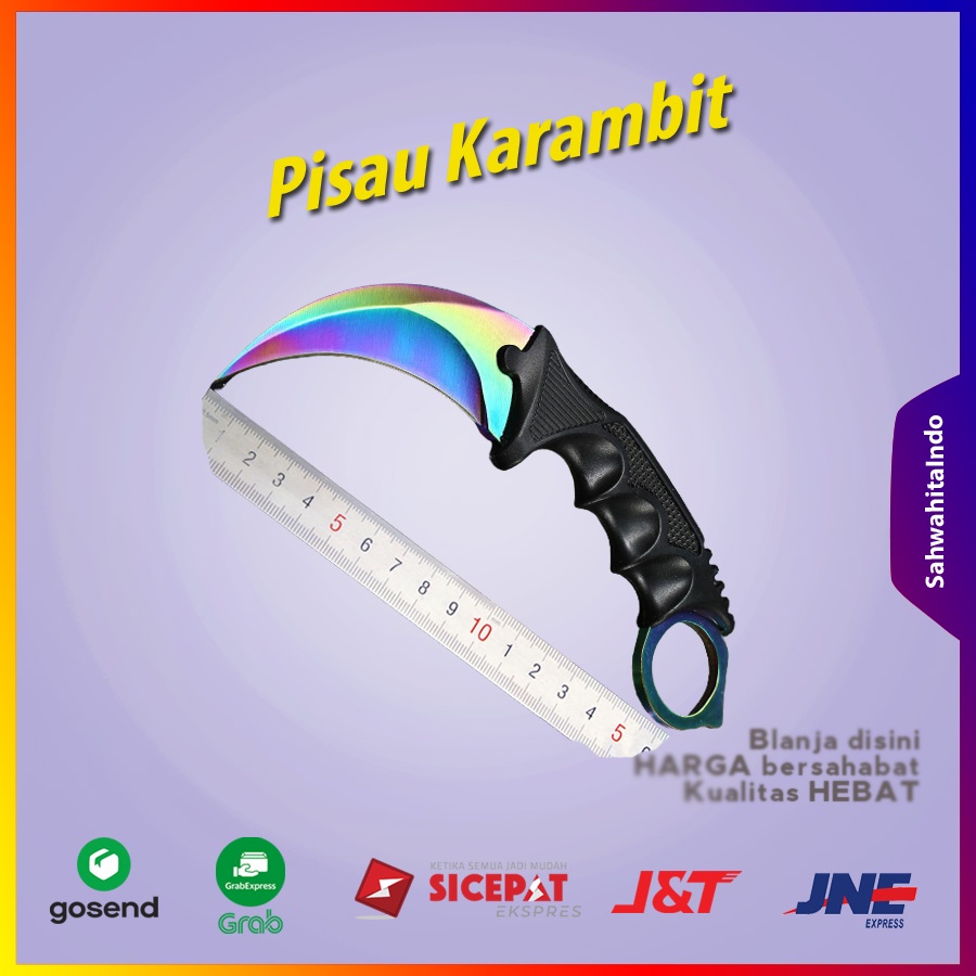 Pisau Karambit Mini Pencak Silat 16cm Climbing Panjat Tebing Kemping Kemah Hiking Alat Outdoor Gunun