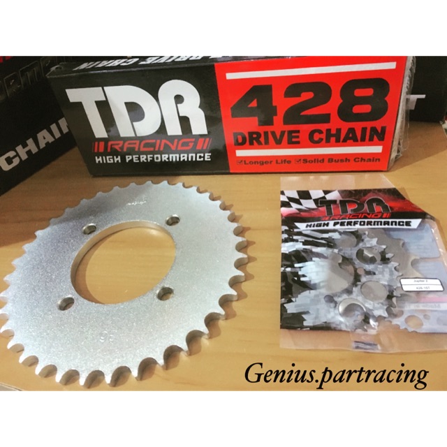 GEAR SET TDR - GEAR DEPAN - GEAR BELAKANG RANTAI TDR 14T X 35T -420AD X 104L Karisma - Supra X 125 O