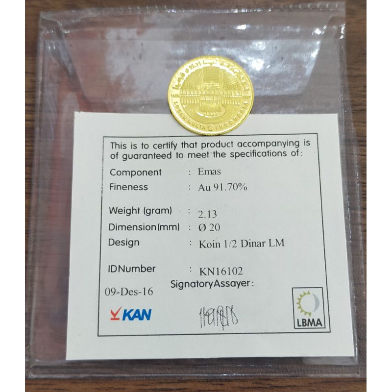 koin dirham antam emas 2,13gram