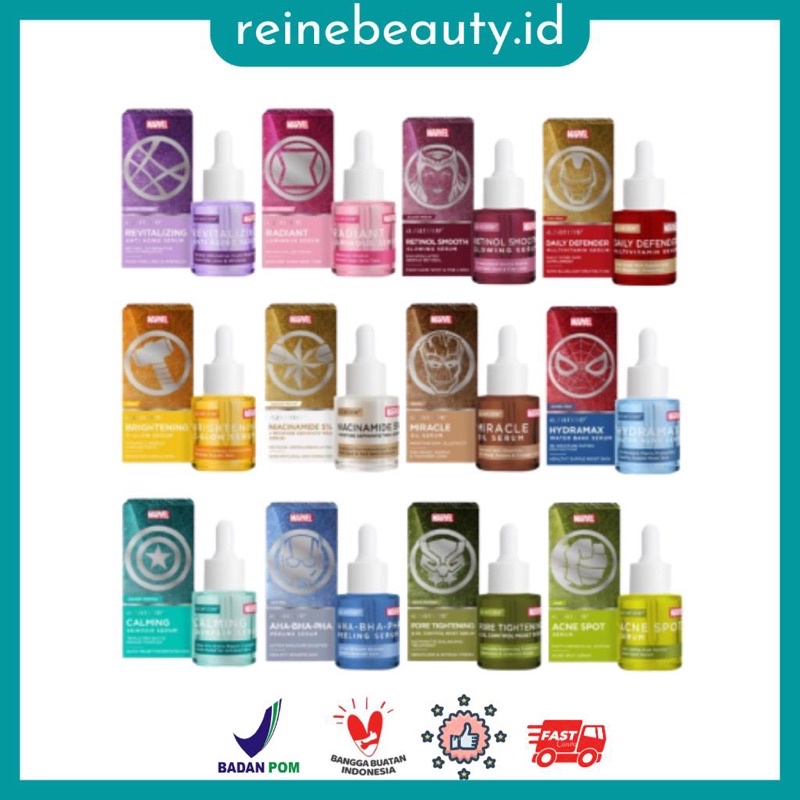 Jual AZARINE x MARVEL Serum Acne Spot / Hydramax Water / Radiant ...