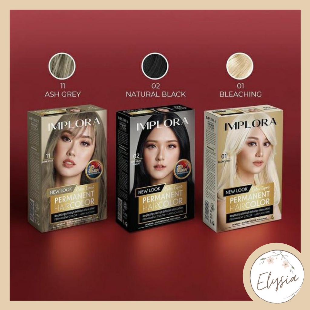 [SALE] IMPLORA New Permanent Hair Color / Cat Rambut / Perwarna Rambut/ Semir Rambut