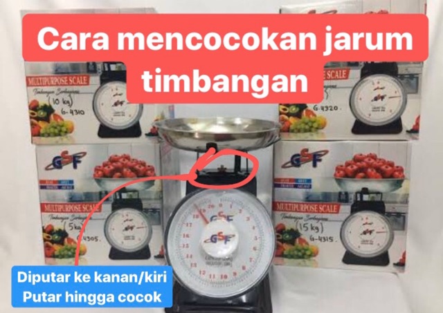 Timbangan buah GSF 5kg / 10kg / 15kg / 20kg timbangan besi timbangan gsf analog timbangan laundry