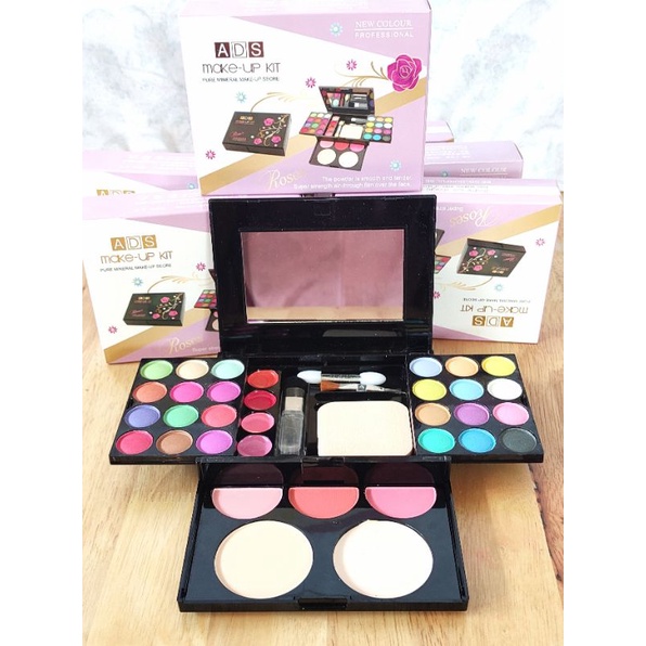 Medan Termurah Makeup super lengkap ADS ROSE kit set ads simple